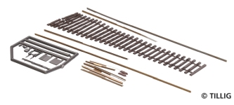 TILLIG 85441 - H0 Bausatz Flexsteg-Weiche, Herzstückwinkel 11°